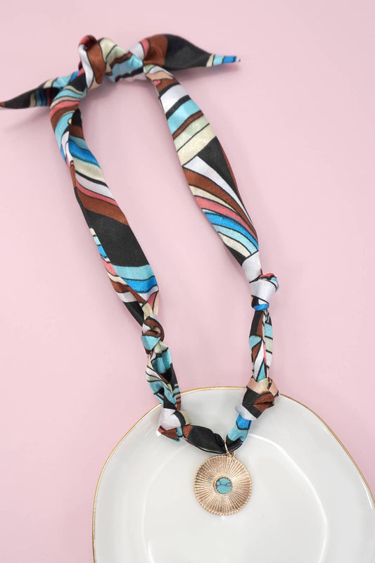 HANDMADE SCARF CHARM NECKLACE | 80N91790: F