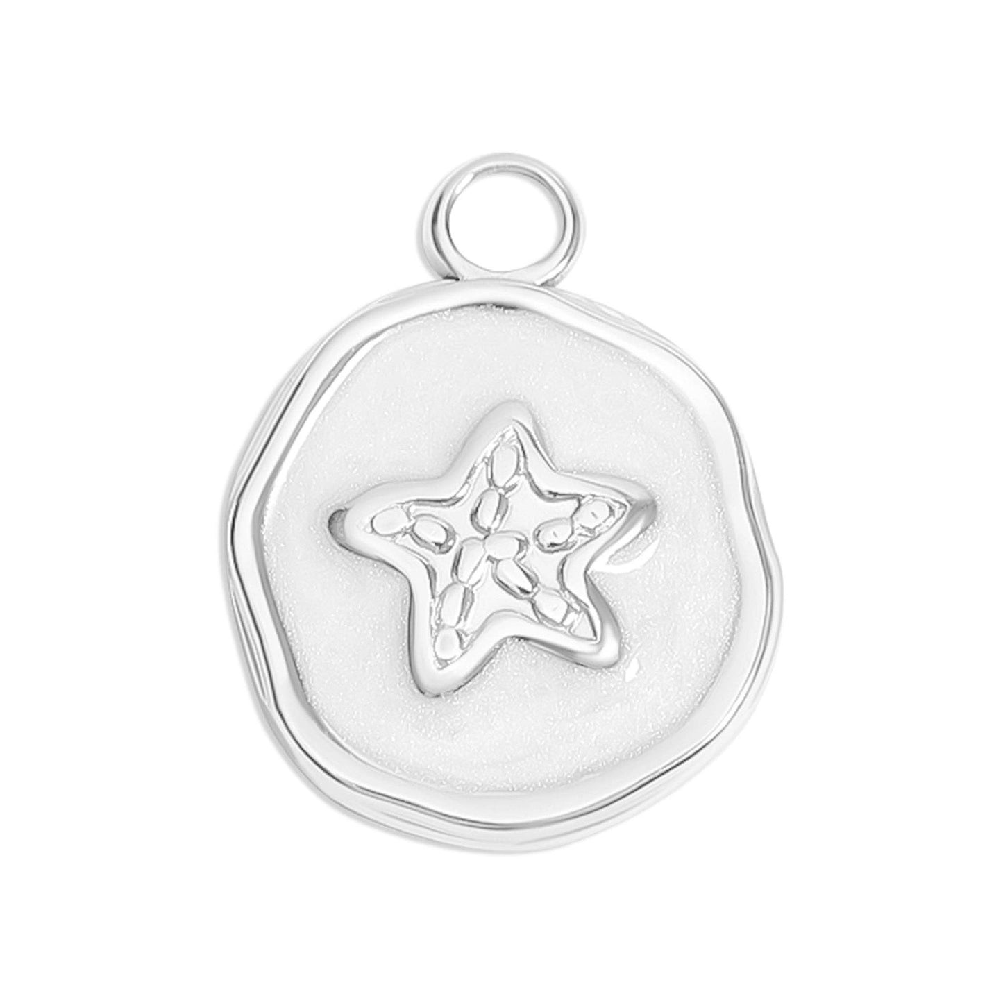 18K Gold PVD Starfish Epoxy Charm: Gold