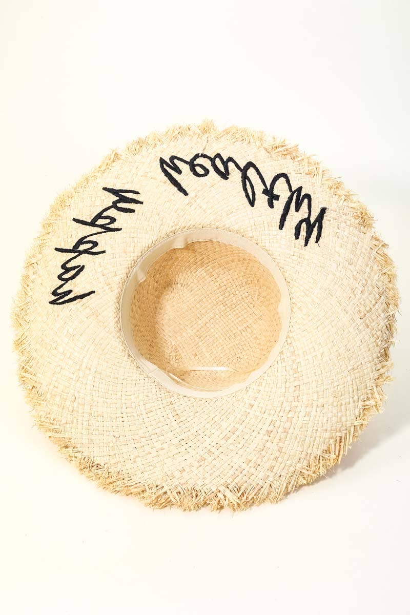 Happy Healthy Raffia Sun Hat: BK