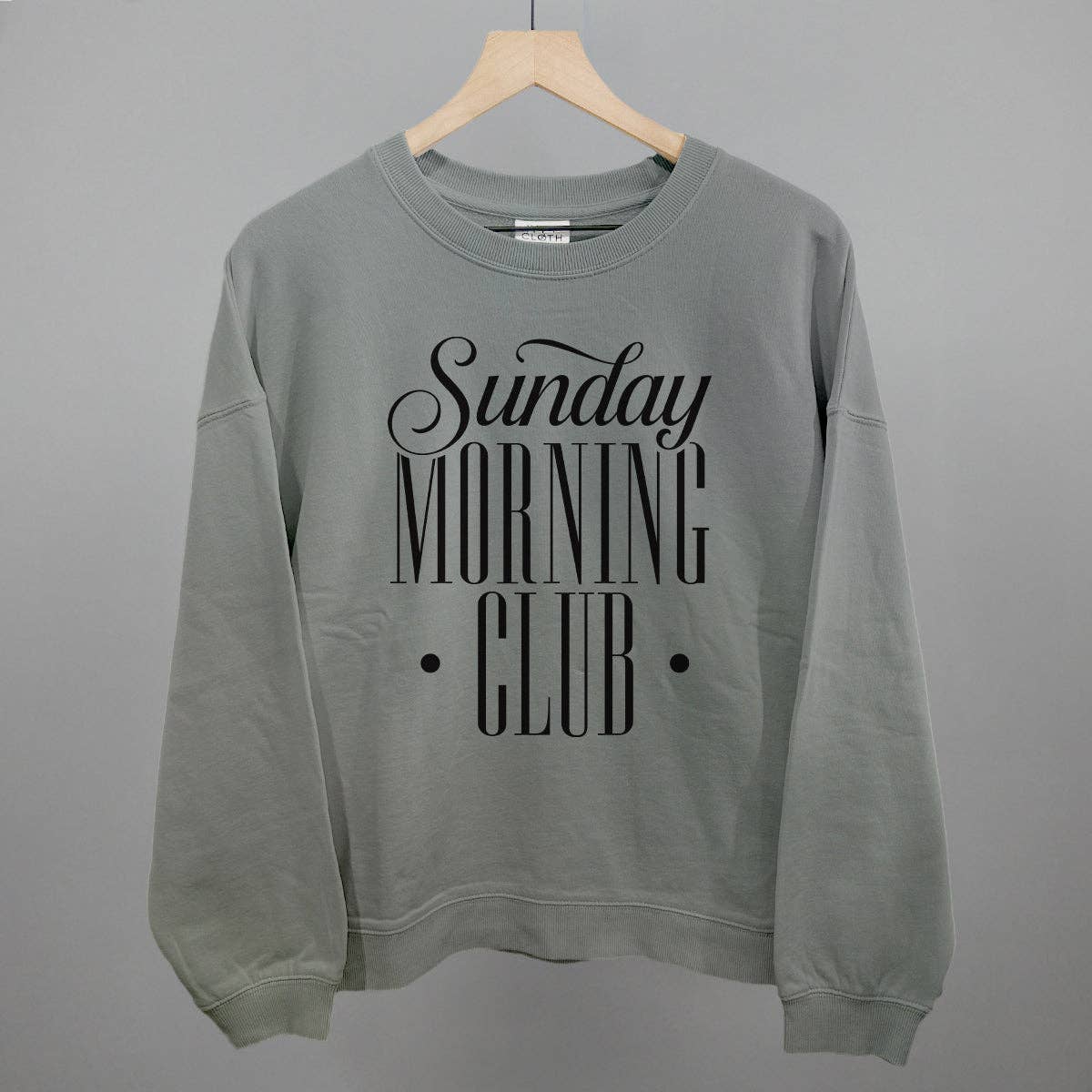 Sunday Morning Club: Bone / M / Oversized Boxy Crew