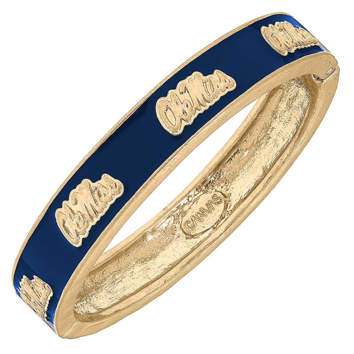 Ole Miss Rebels Enamel Logo Hinge Bangle: Red
