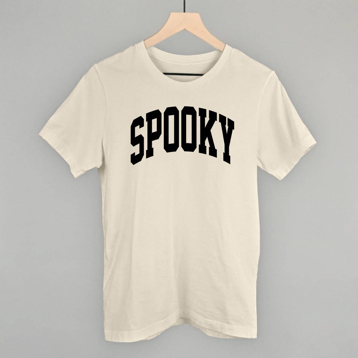 Spooky Arch (Black): Heather Grey / L / Oversized Varsity Crew