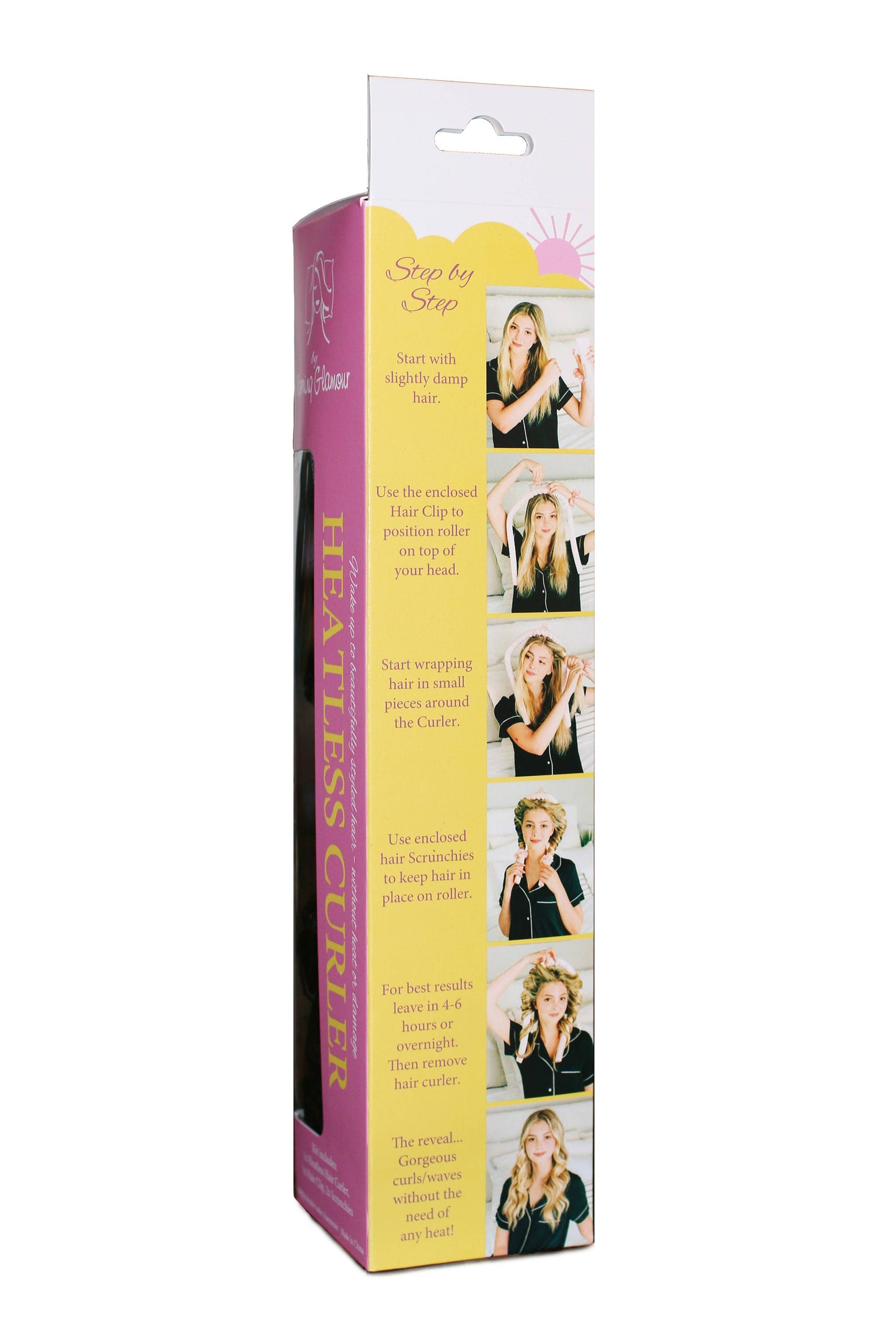 Heatless Satin Curler Set-effortless curls, no heat damage: BLACK