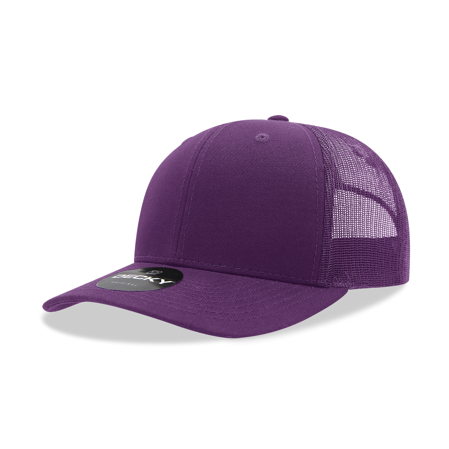 Decky 6021 Classic Trucker Hat, Mid Pro Trucker, 6 Panel Cap: Black
