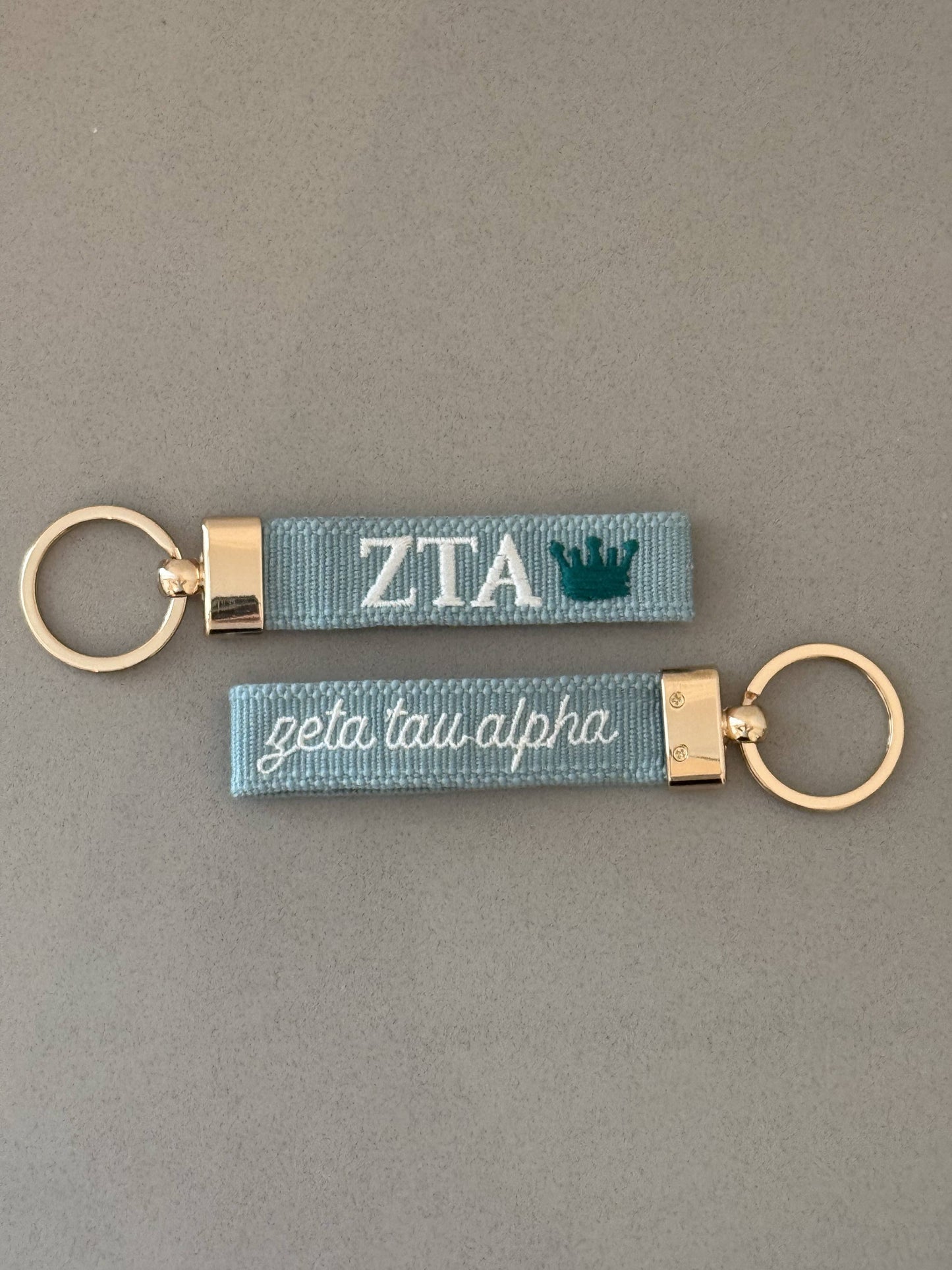 Zeta Embroidered Keychain, Sorority