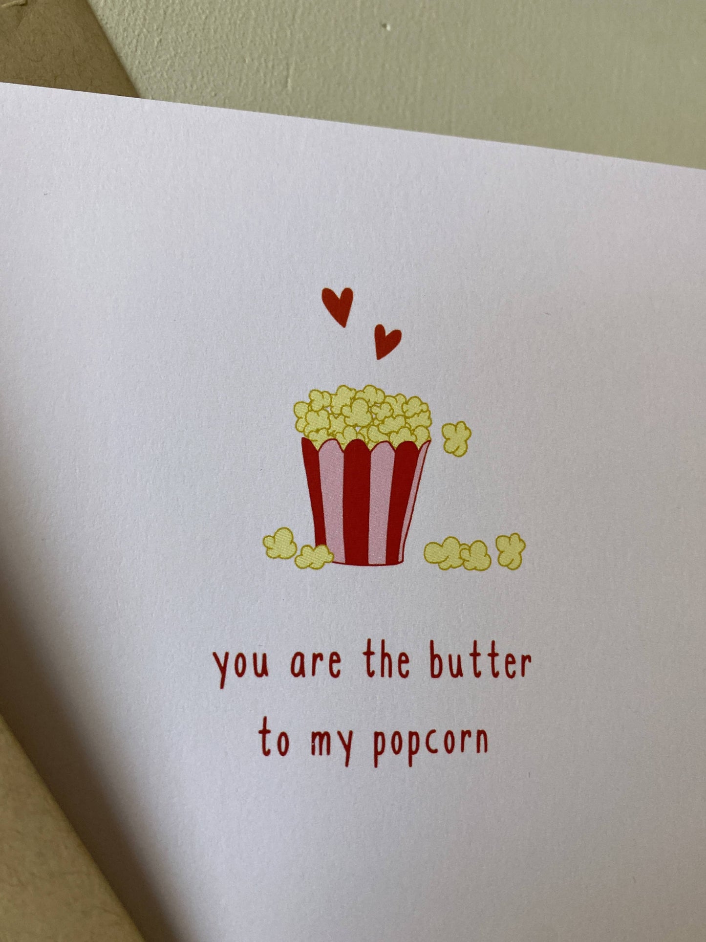 Popcorn Valentine's Day Love Card
