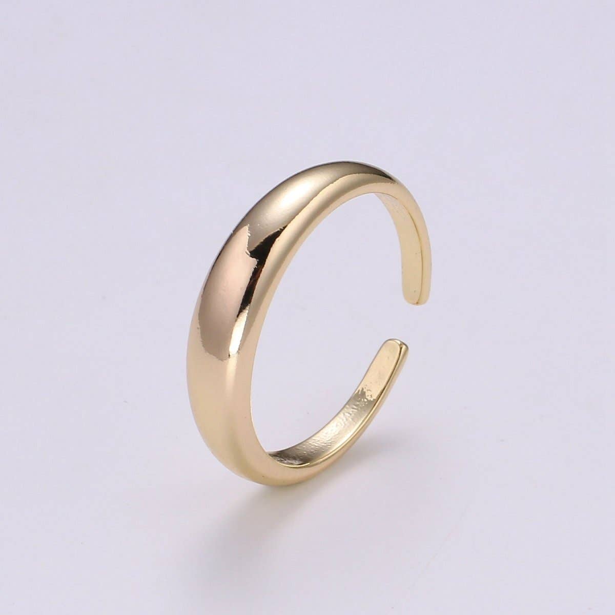 Simple Gold Ring Adjustable Ring Open ring for Stacking Ring Minimalist Jewelry in 18k gold filled US Size 6 R-324