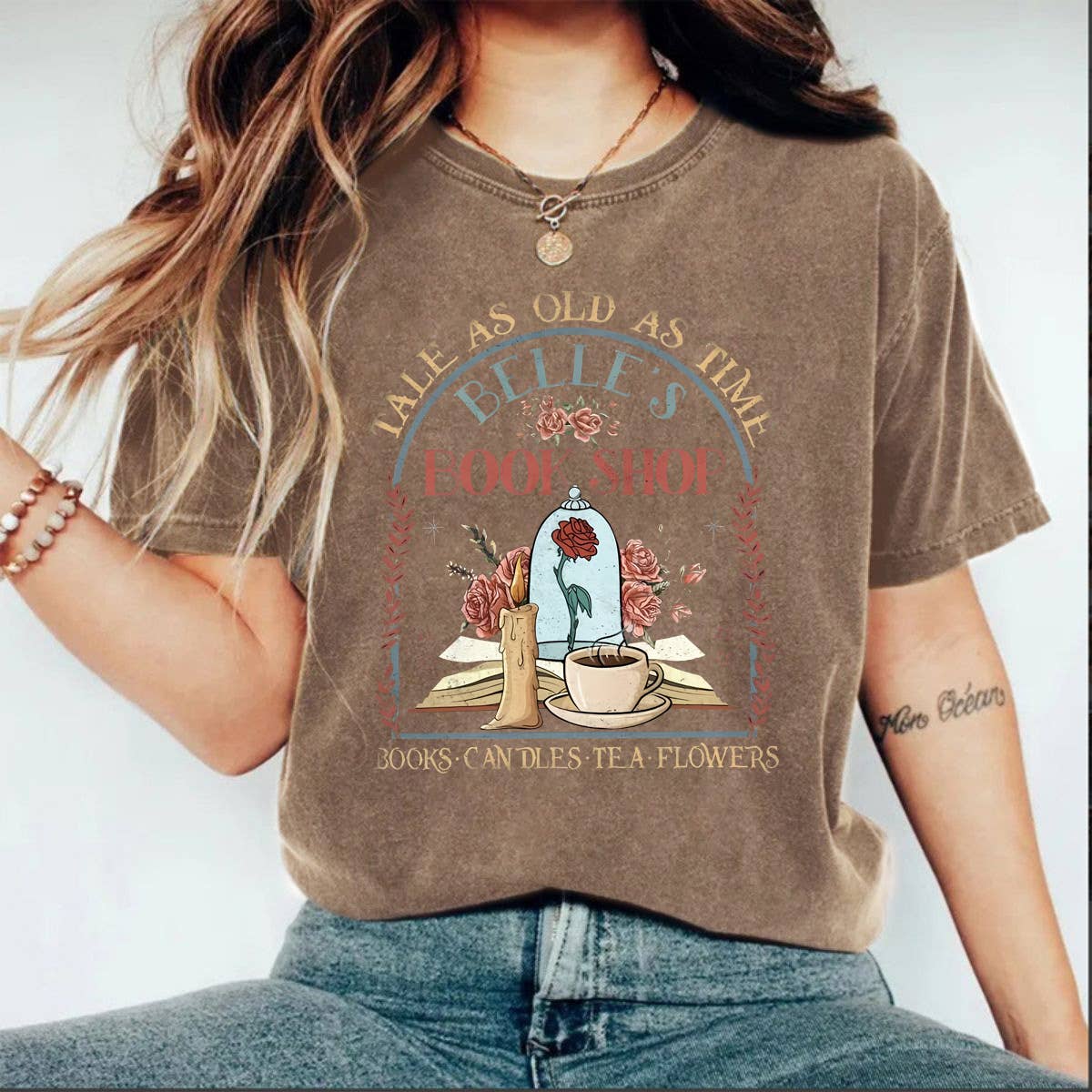 Fairy tales rose Graphic t-shirt: Purple / XL