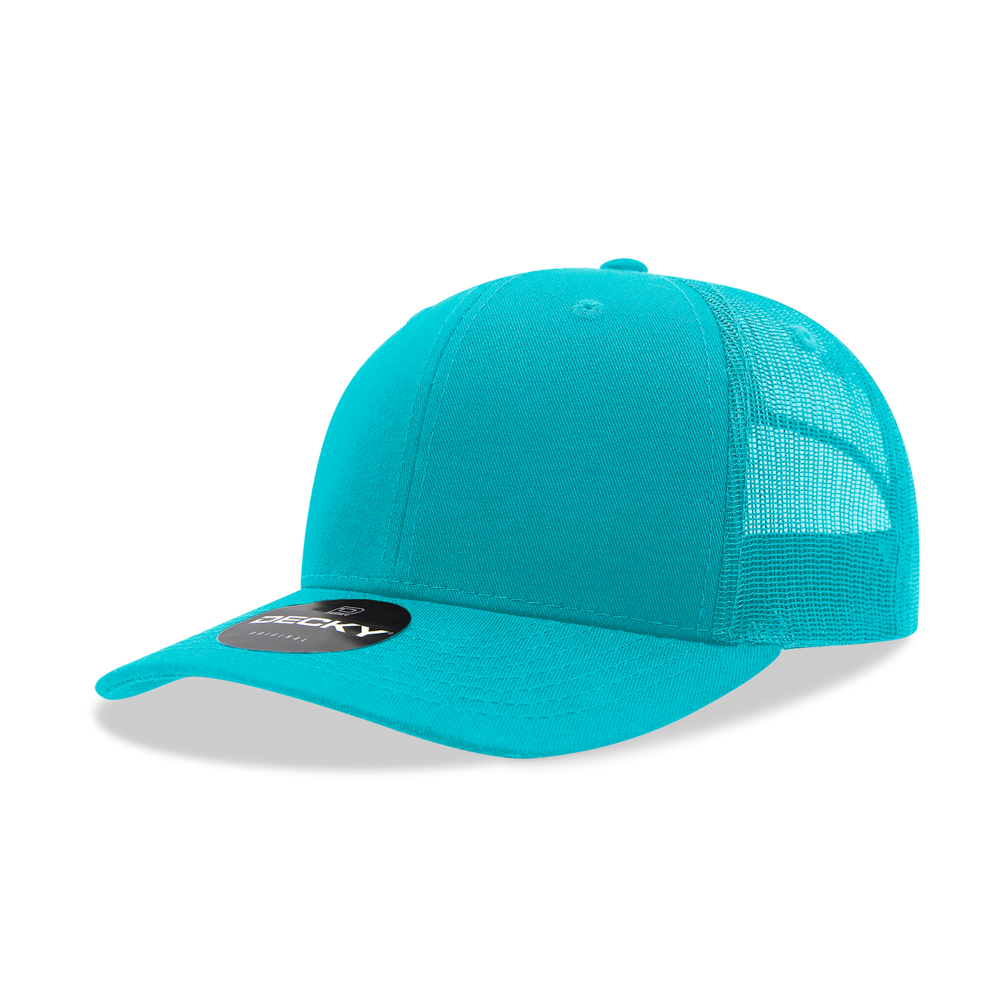 Decky 6021 Classic Trucker Hat, Mid Pro Trucker, 6 Panel Cap: Kelly/White