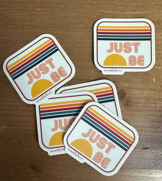 Just Be Mindfulness Sticker Decal
