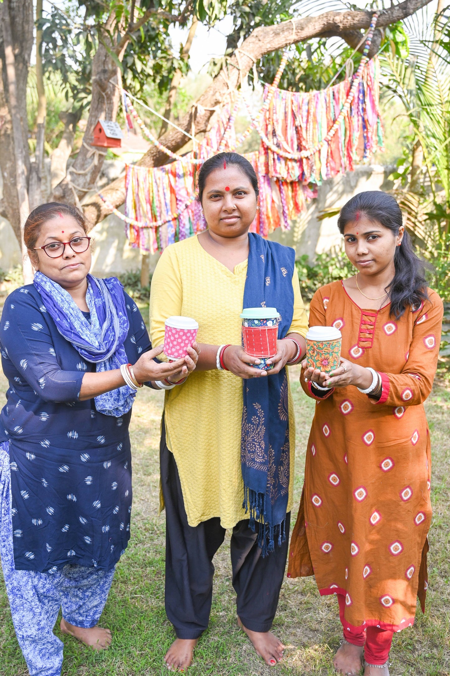 NEW! Kantha Coffee Cozy