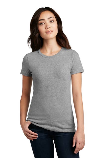District® Women’s Perfect Blend® CVC Tee: Heathered Navy / XL
