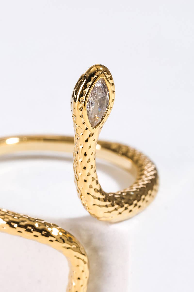 Adjustable Open Snake Ring: G