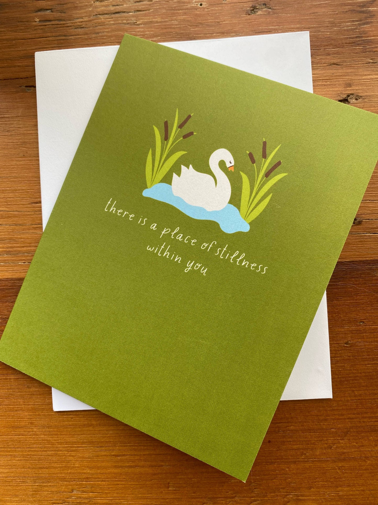 Mindful Messages Mindfulness Greeting / Note Card - Swan