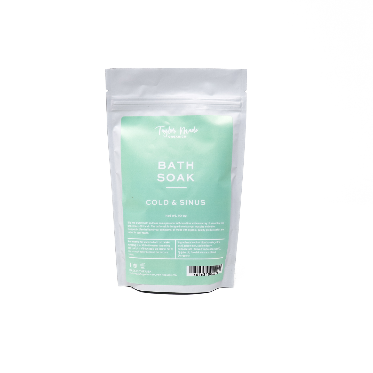 Essential Oil Blend Bath Soak - SLS, Paraben, Phthalate Free: Muscle Ease