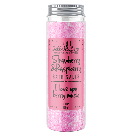 MIni Travel Size Bath Salts | Gift: Strawberry & Raspberry