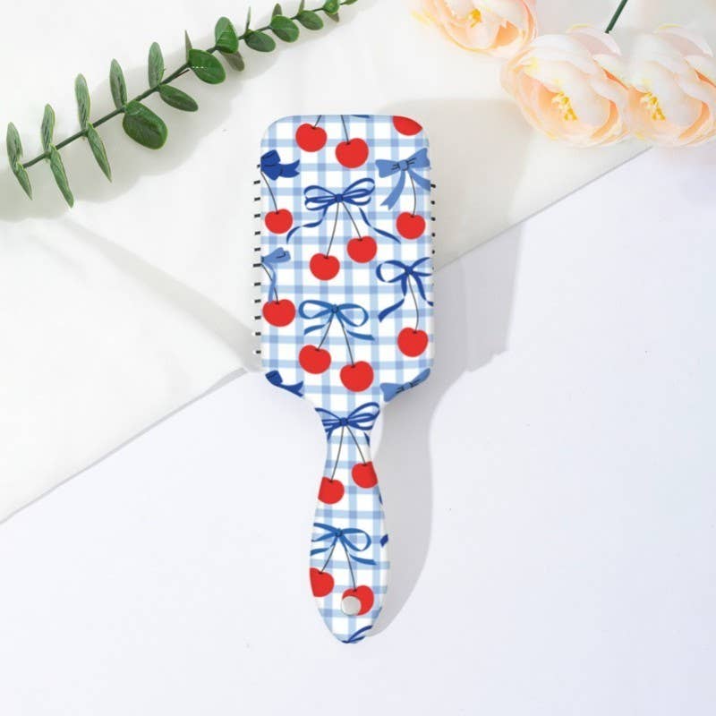 LARGE DETANGLE PADDLE HAIR BRUSH COMB | 40HC100: FLOWER A