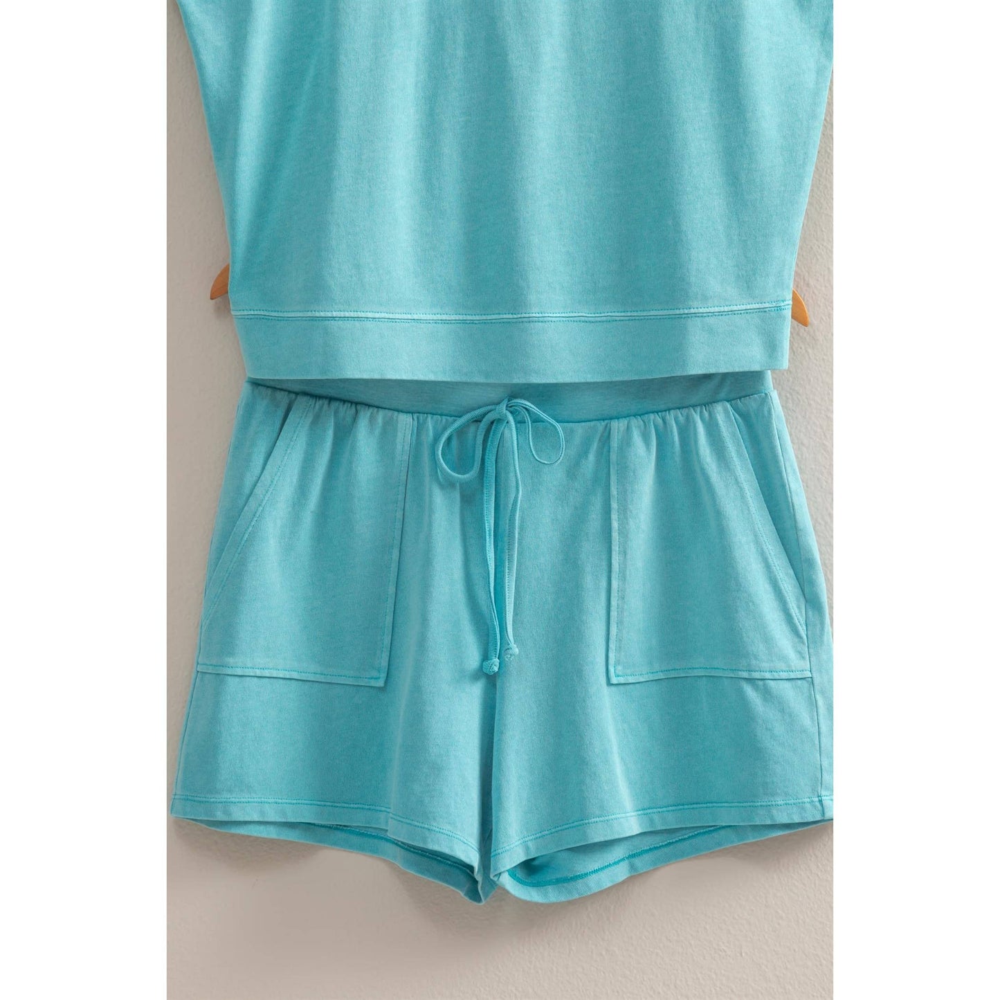 DZ25A913-SET-Matching Top And Shorts Set: ORANGE / S-M-L(2-2-2)