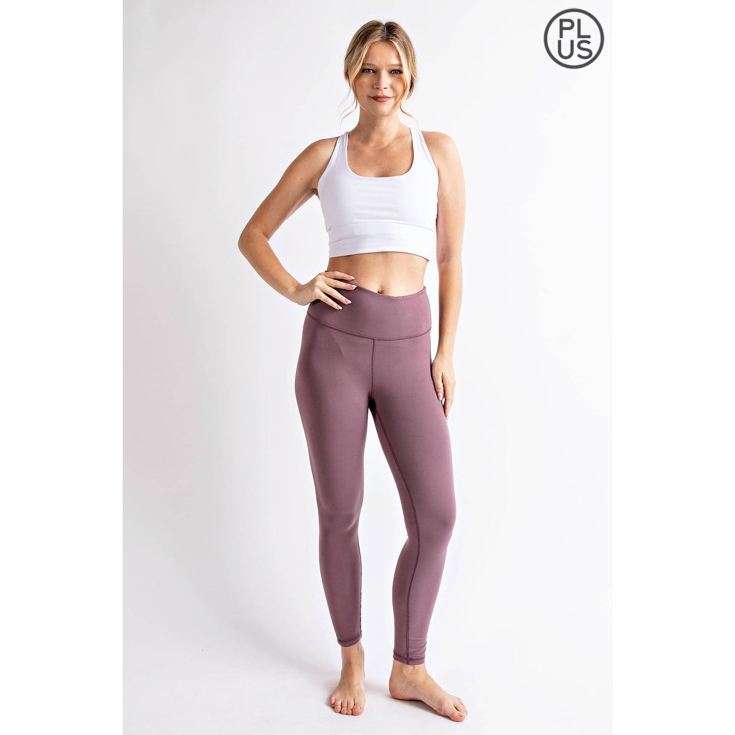 PLUS SIZE BUTTER SOFT BASIC FULL LENGTH LEGGINGS: Black / 2X