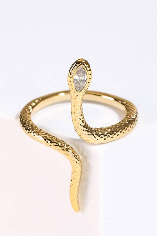 Adjustable Open Snake Ring: G