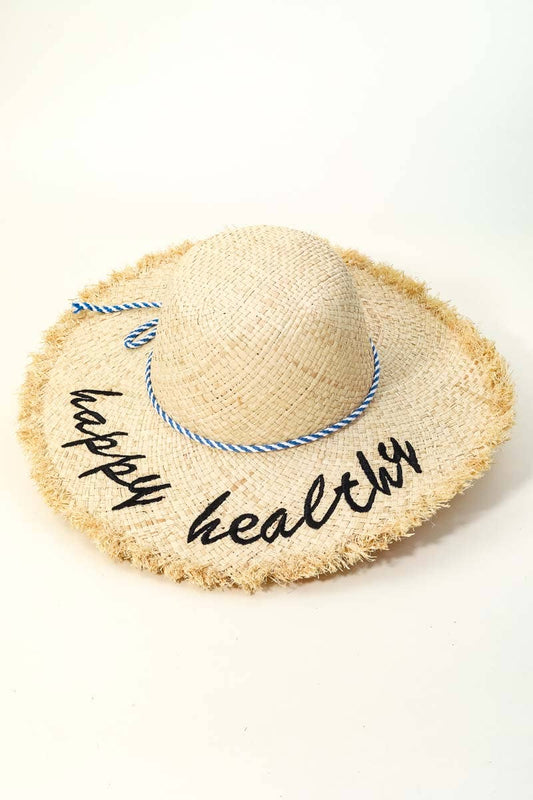 Happy Healthy Raffia Sun Hat: BK