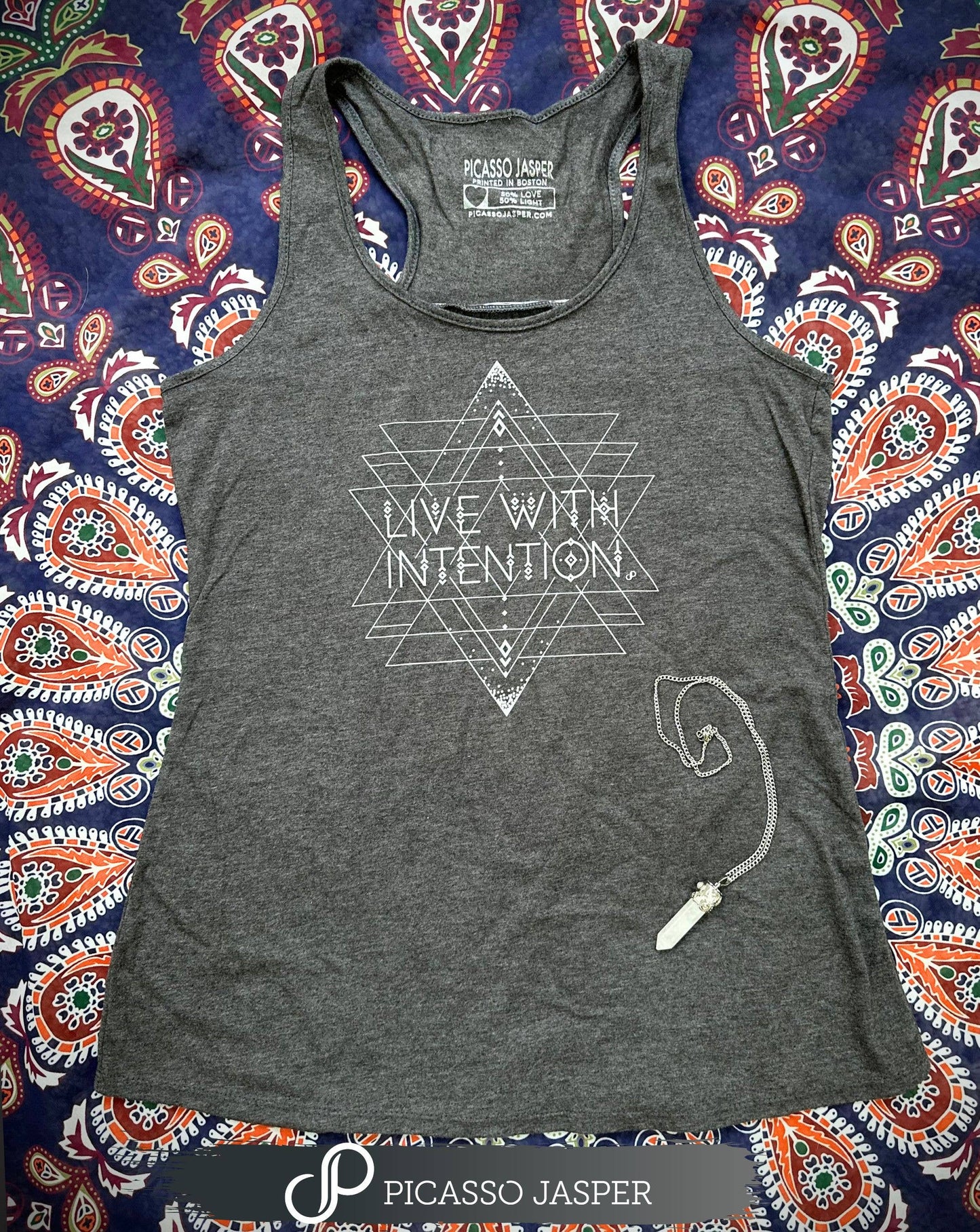 Live with Intention, Gathered Racerback Tank: Large