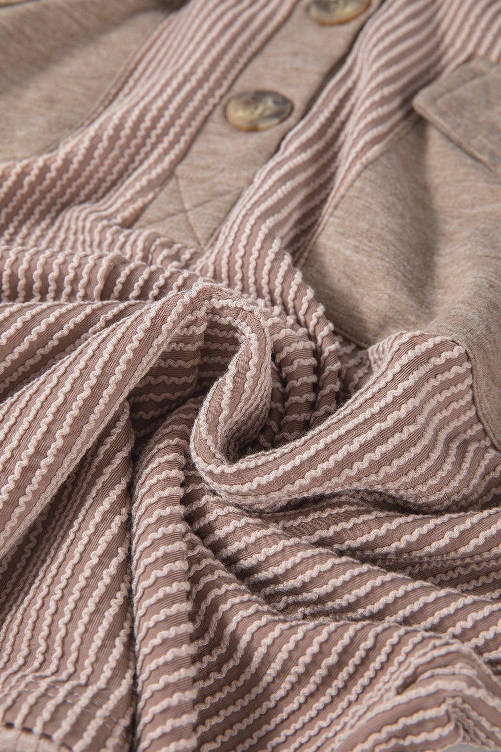 Corded Flap Pocket Drawstring Hoodie: Dark Brown / XL