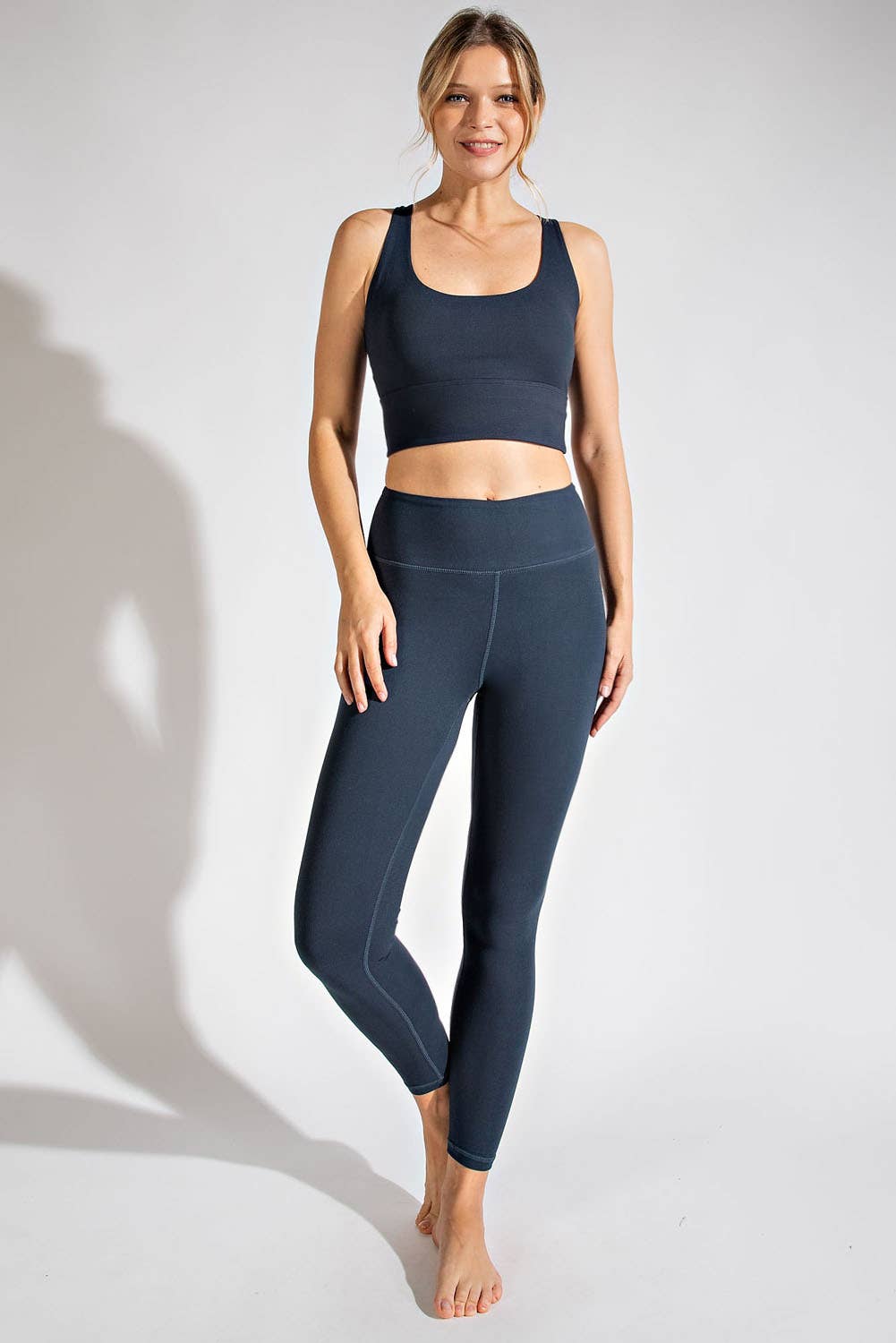 BUTTER SOFT BASIC FULL LENGTH LEGGINGS: Black / S-M-L(2-2-2)