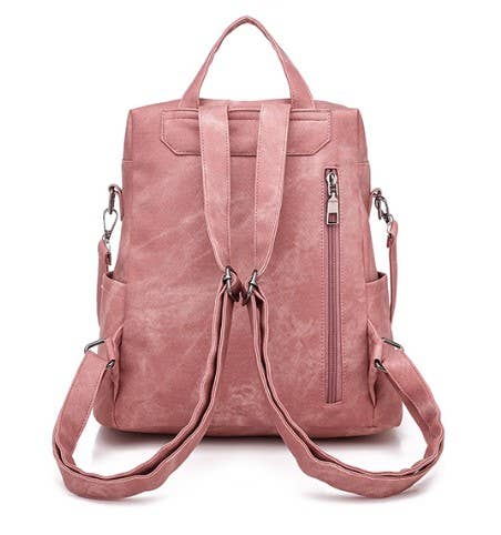 Convertible Backpack Large Shoulder Bag: Blue / M