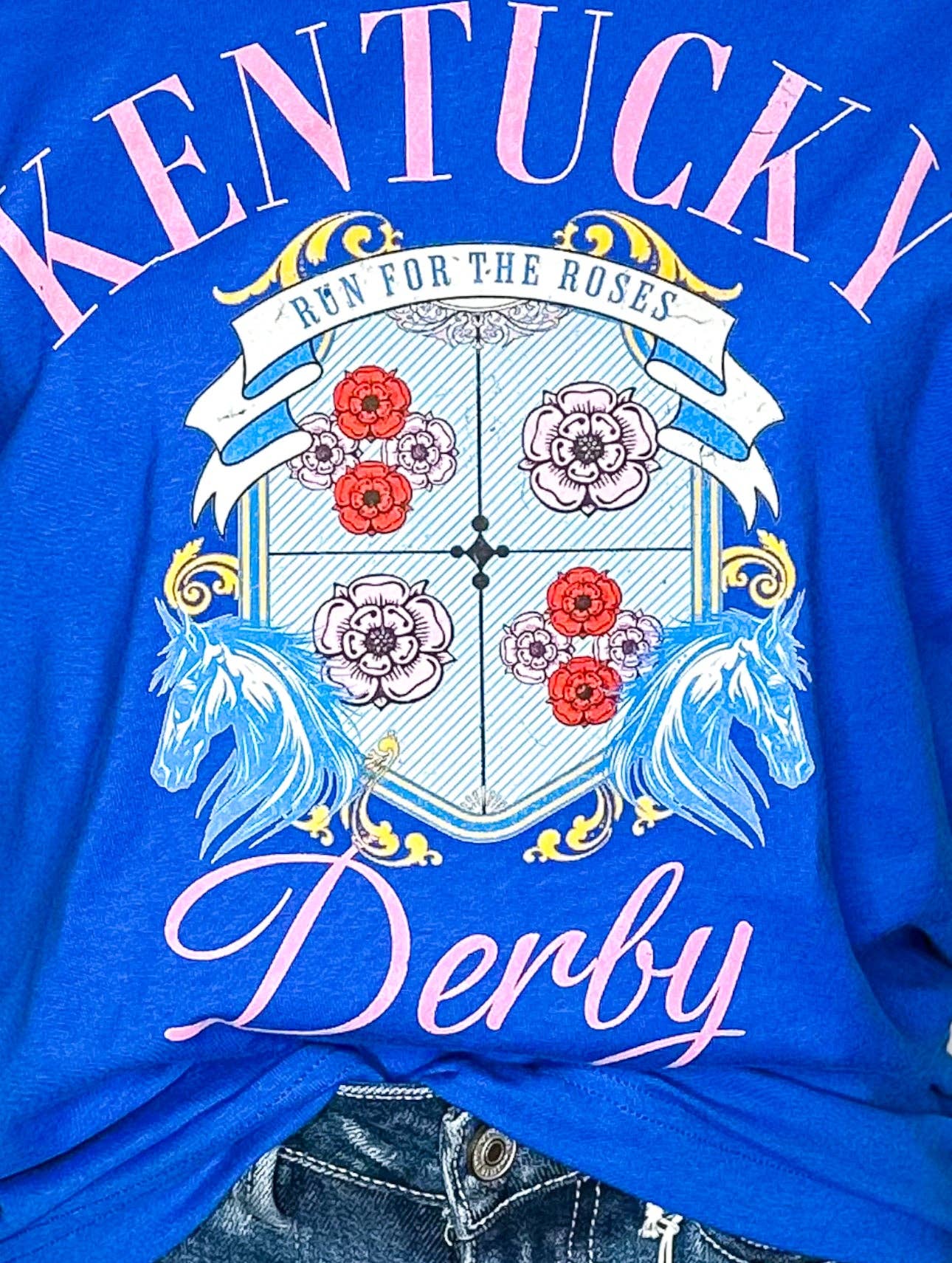 Kentucky Derby Run for the Roses Tee: M