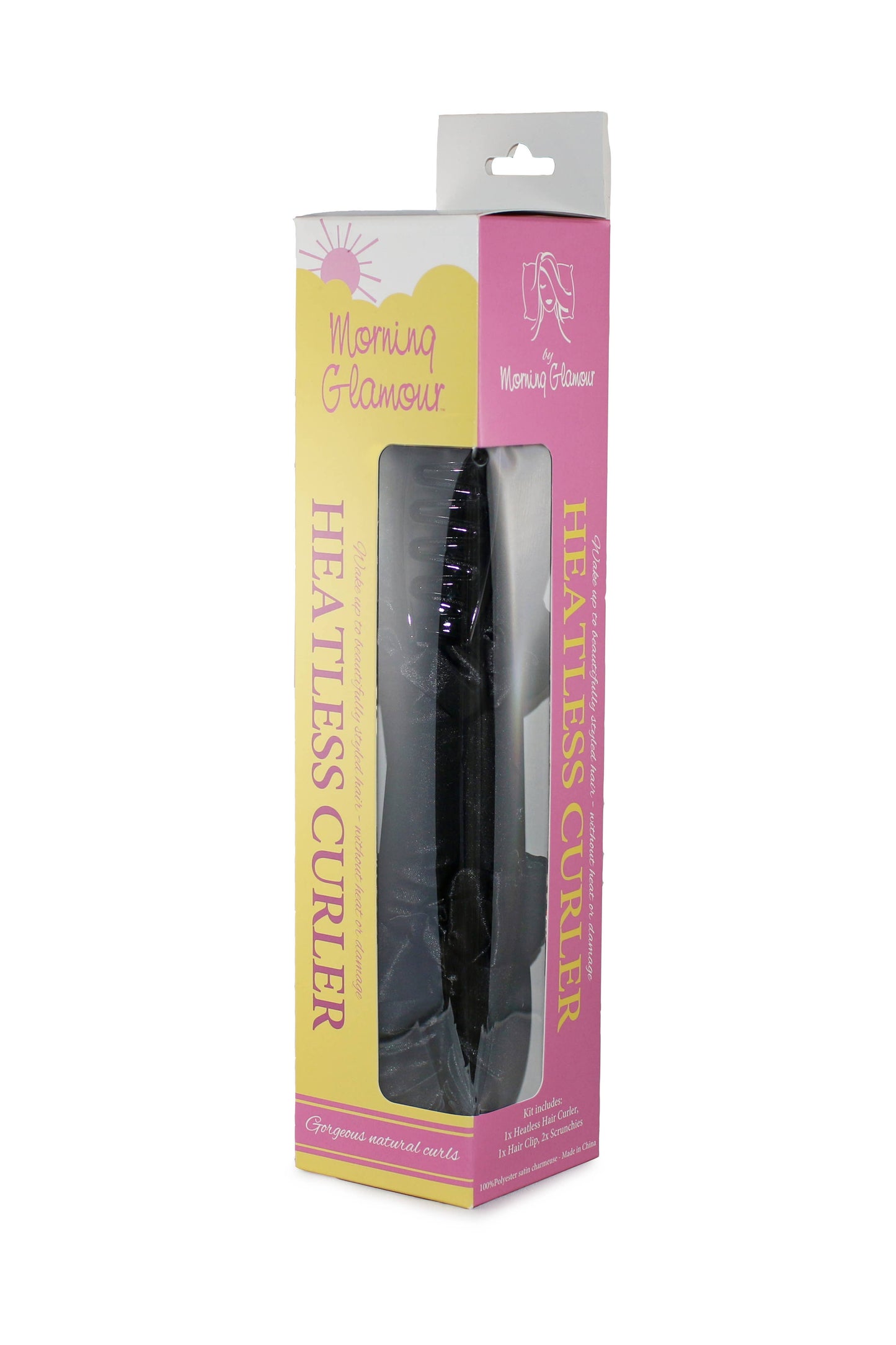 Heatless Satin Curler Set-effortless curls, no heat damage: CHAMPAGNE