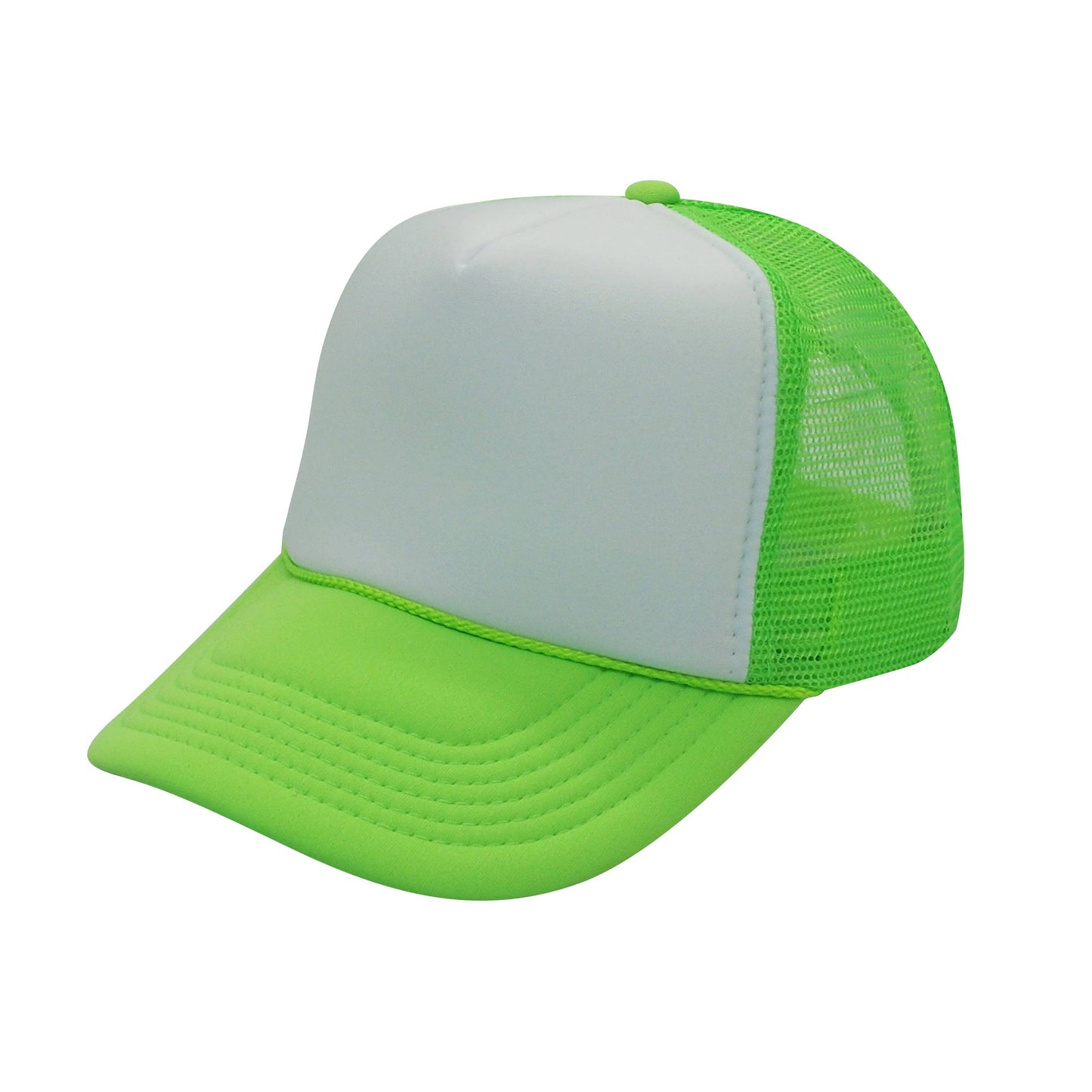 Nissun Neon Color Foam Mesh Trucker Hats Caps, Blank Two Tone Snapbacks: Neon Pink