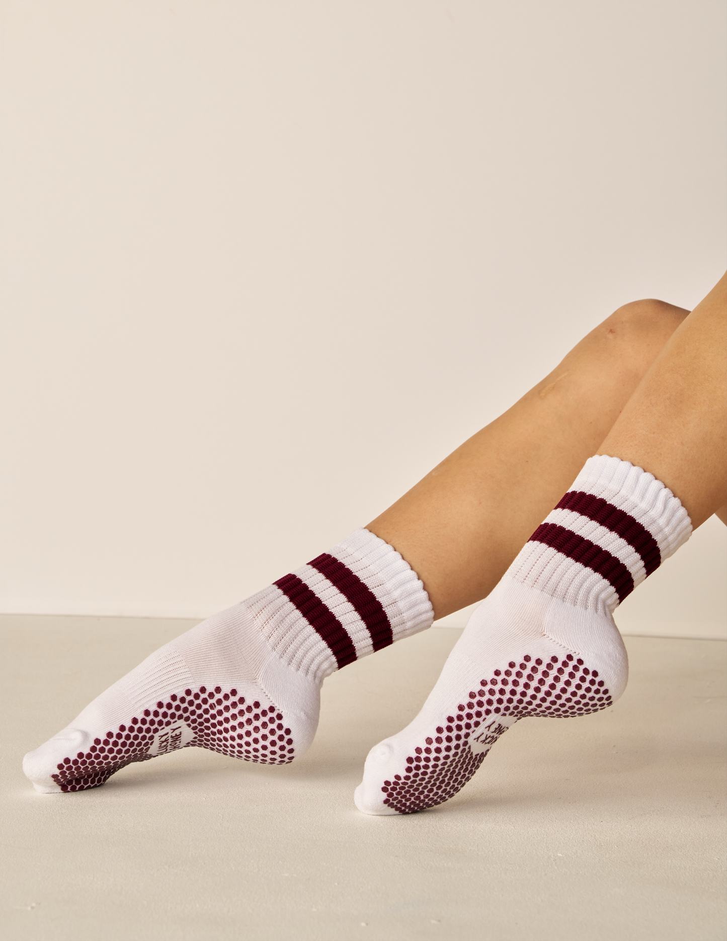 The Chunky Crew Grip Sock: Lemon