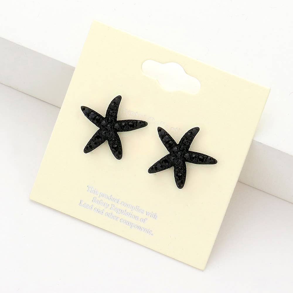 Crystal Starfish Stud Earrings
: Sap