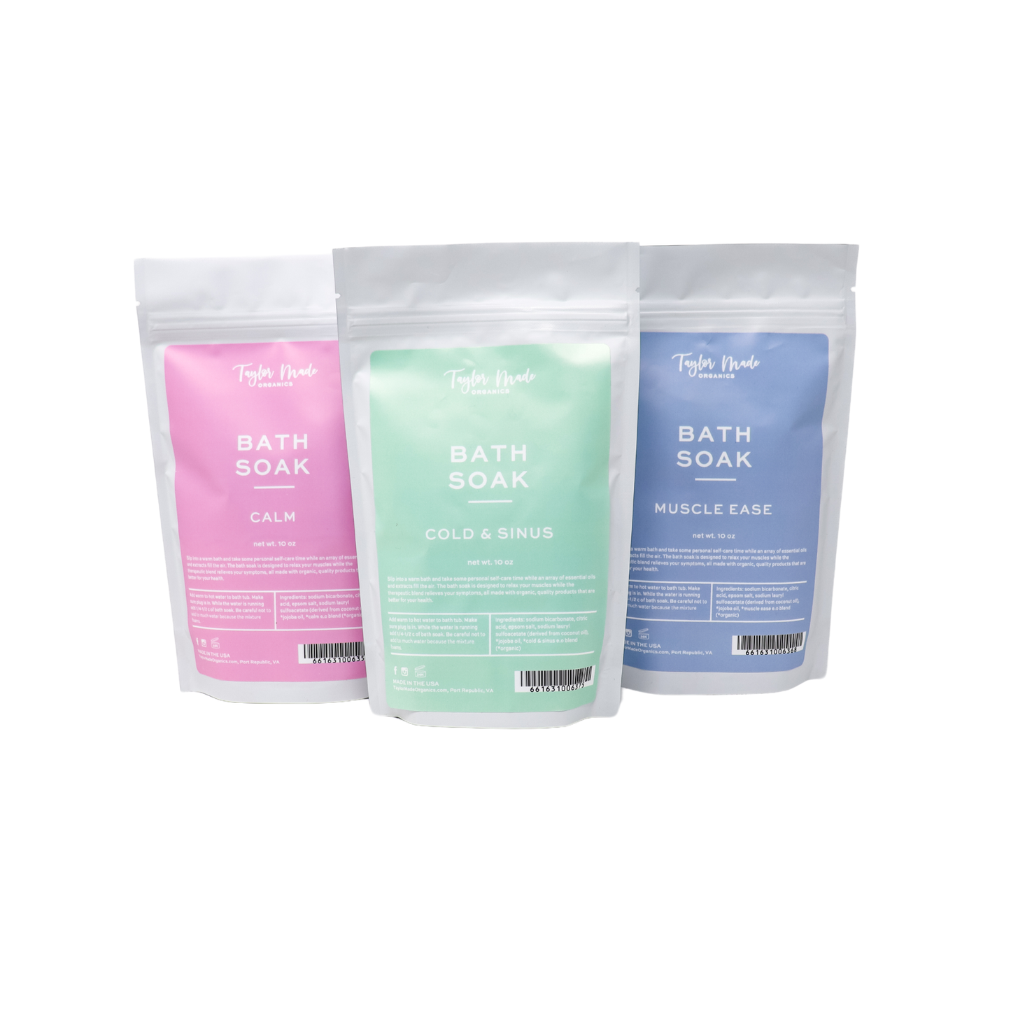 Essential Oil Blend Bath Soak - SLS, Paraben, Phthalate Free: Muscle Ease