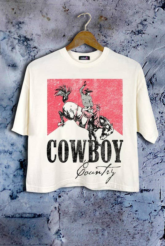 Cowboy Country Crop Top: Ivory / L