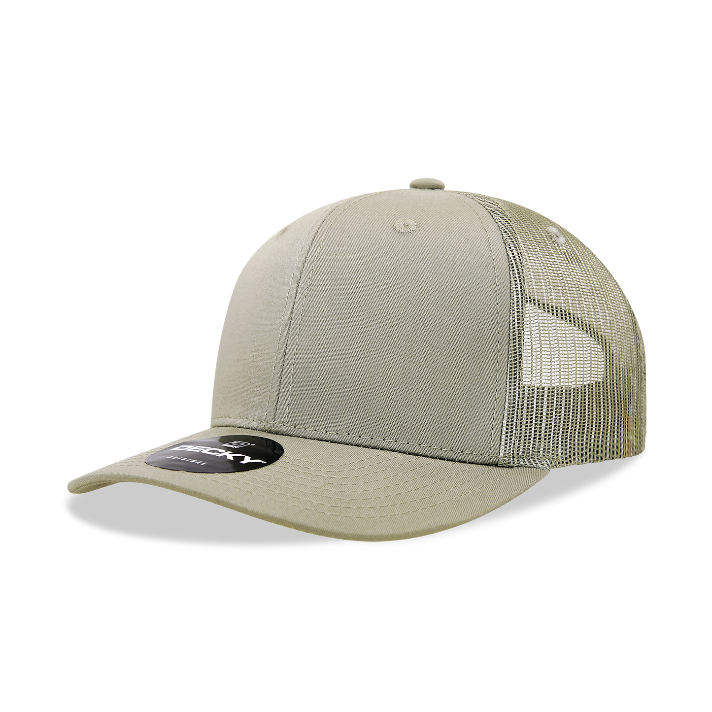 Decky 6021 Classic Trucker Hat, Mid Pro Trucker, 6 Panel Cap: Black