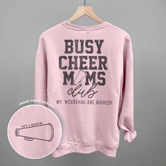 Busy Cheer Moms Club (Back Print): Light Pink / S / Sweatshirt