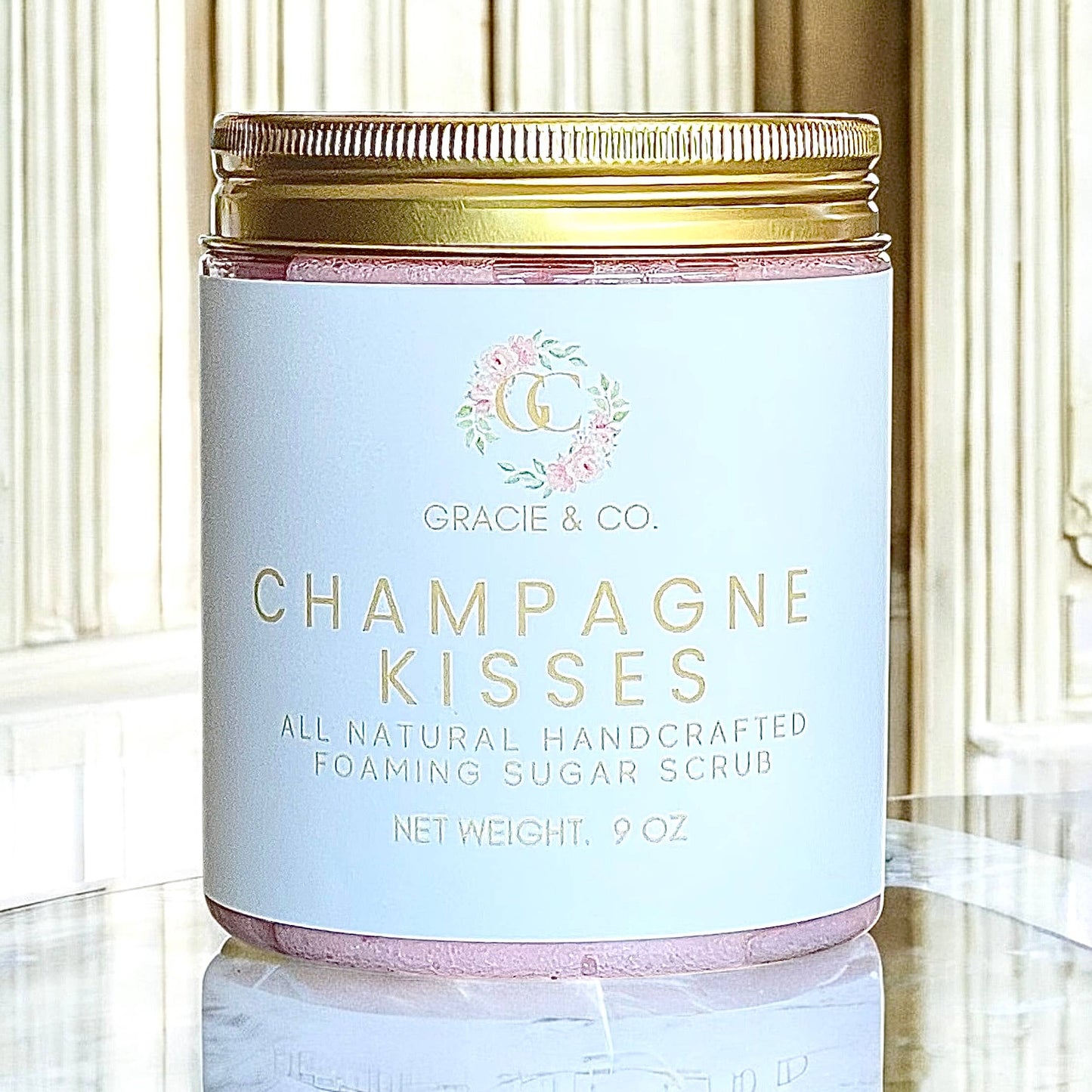 Organic Handmade Foaming Sugar Scrub: Strawberry Shortcake