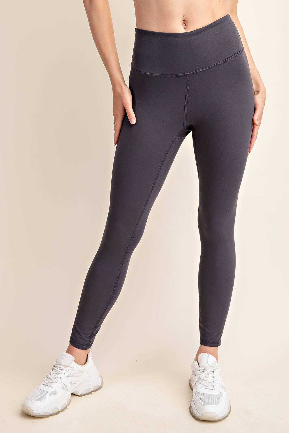 BUTTER SOFT BASIC FULL LENGTH LEGGINGS: Black / S-M-L(2-2-2)