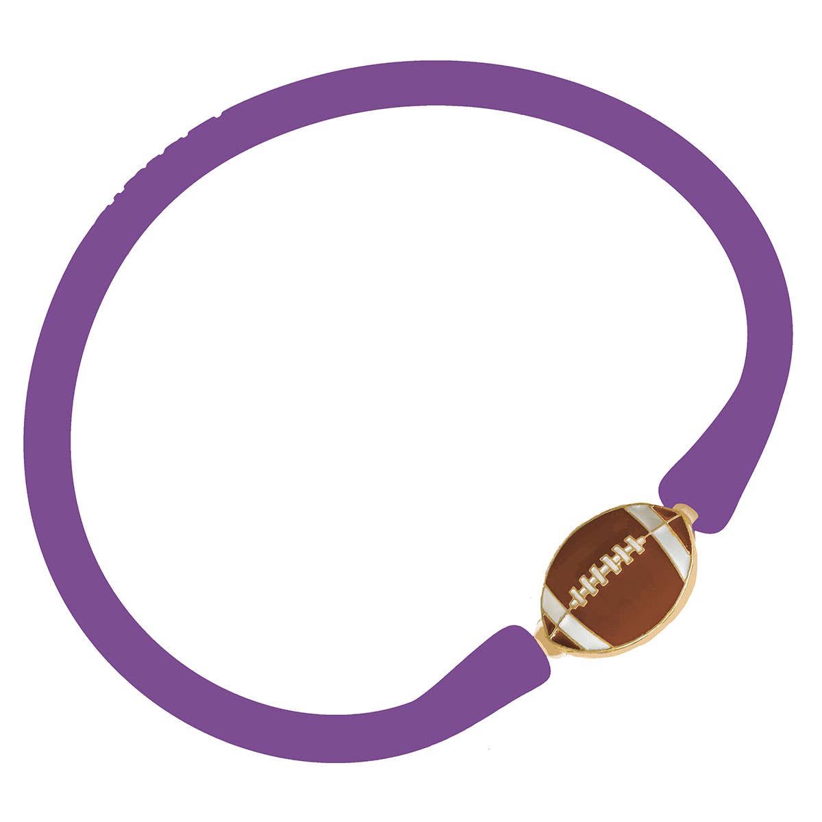Enamel Football Silicone Bali Bracelet: Navy