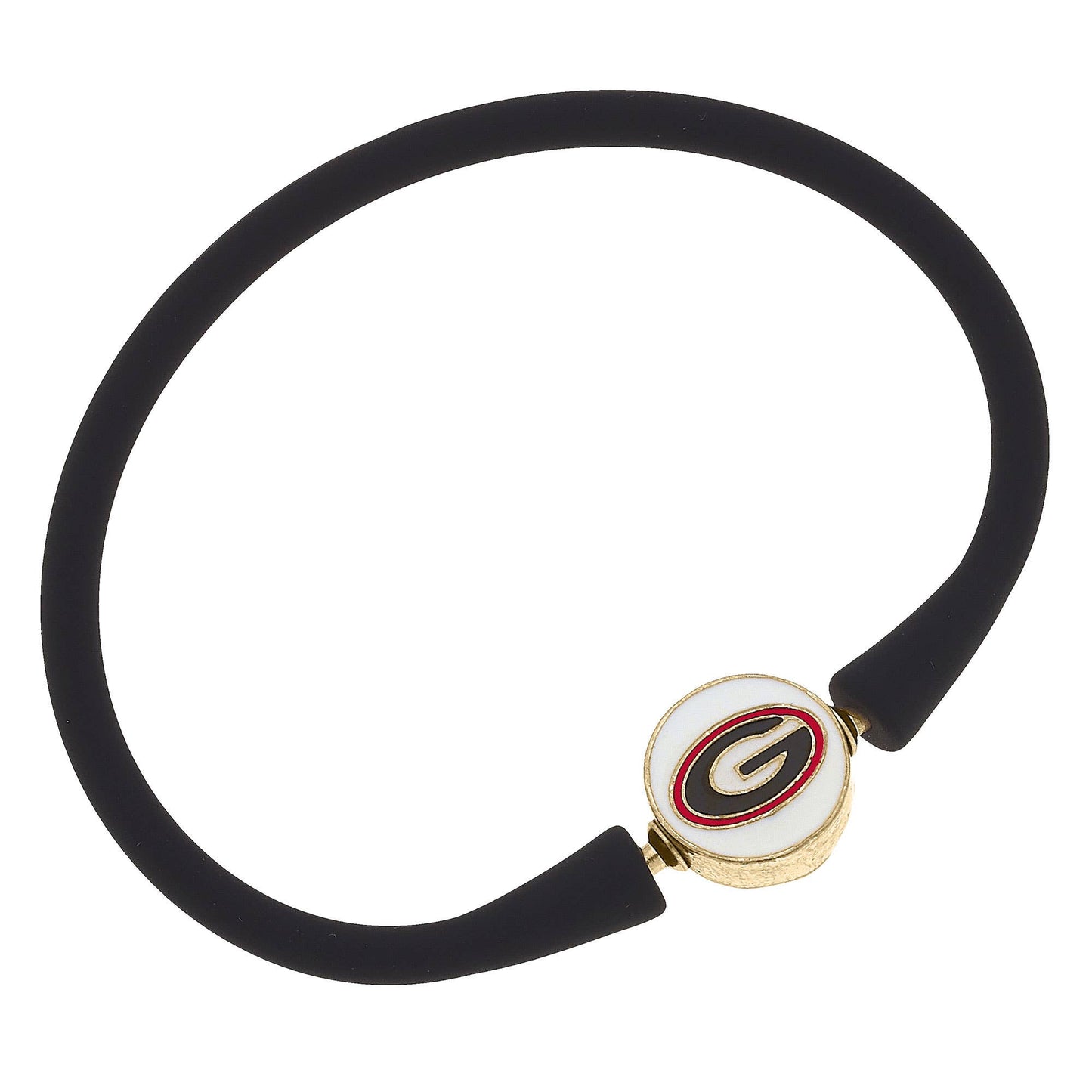 Georgia Bulldogs Enamel Silicone Bali Bracelet : Red