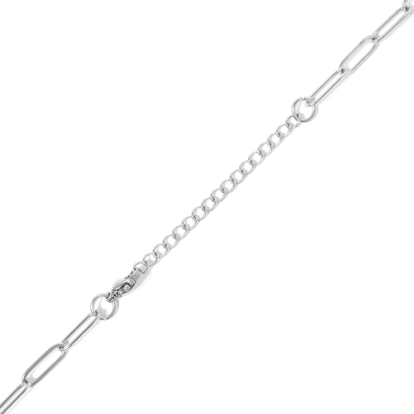 18K PVD Gold Carabiner "Faith" Paperclip Charm Necklace: Gold