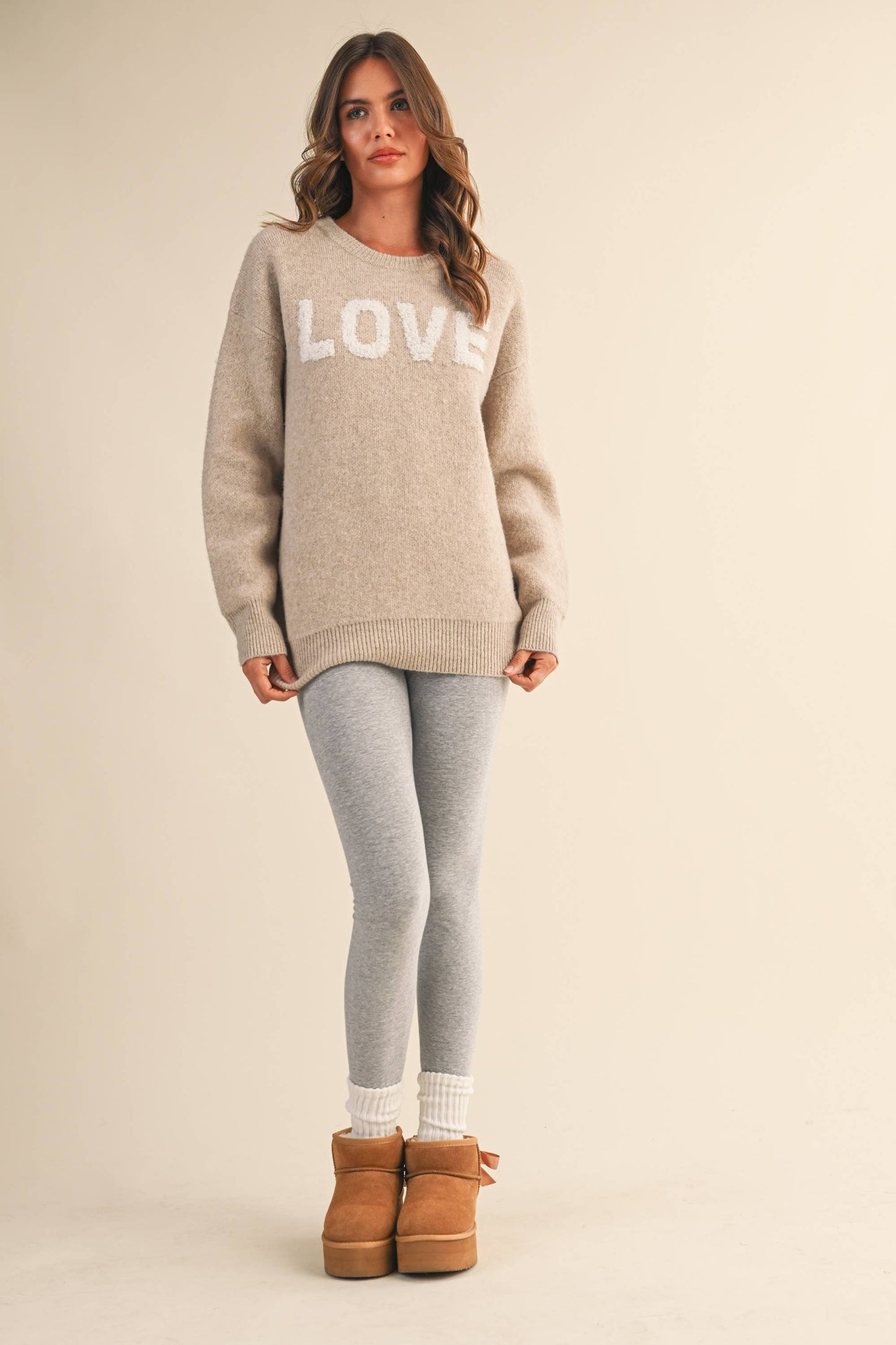 IT4433 LOVE COZY SOFT SWEATER TOP: SAGE / S