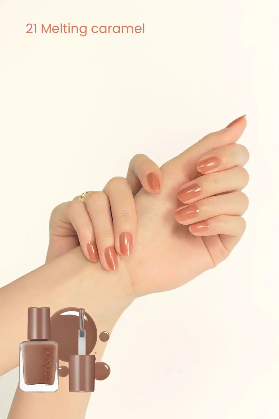 ROM&ND Mood Pebble Quick Dry Nail Polish Nude: 21 Melting Caramel