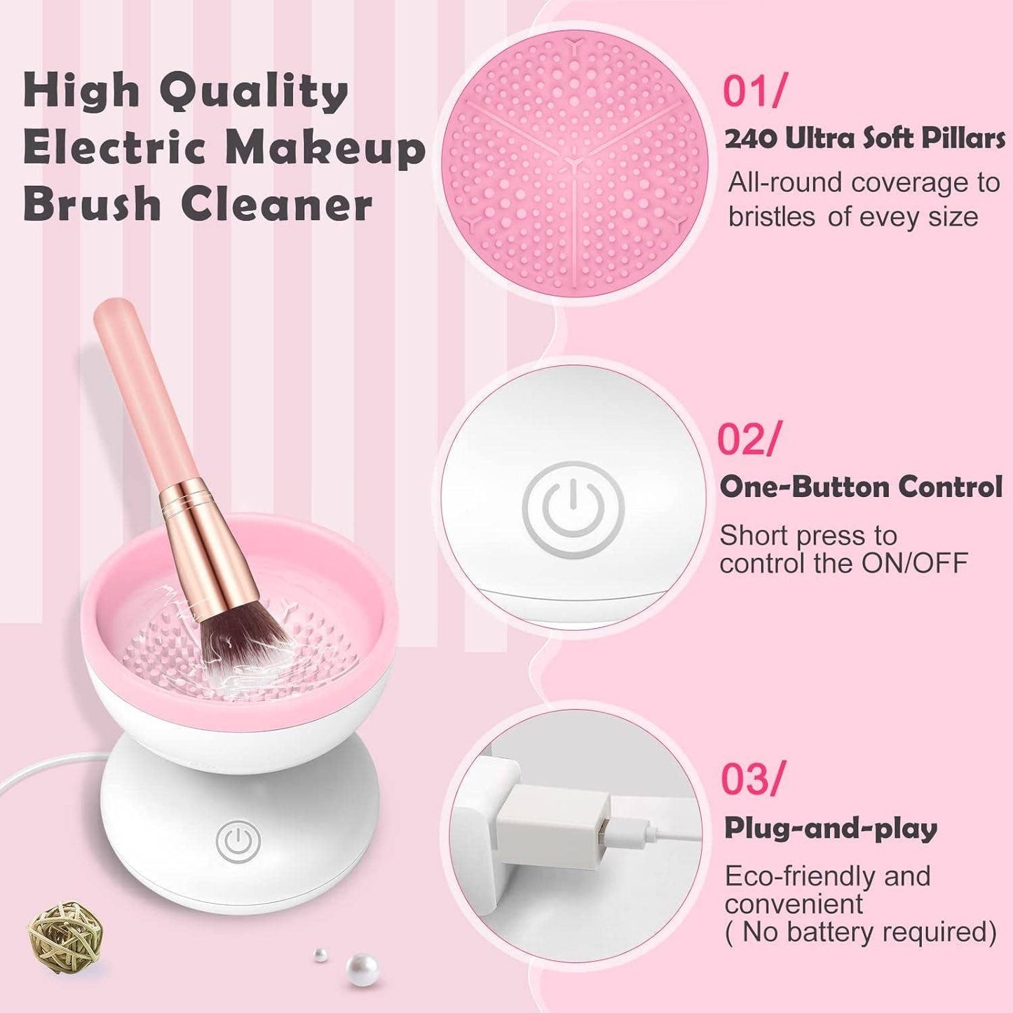 Electric Makeup Brush Cleaner Wash Makeup Brush Cleaner Mach: 1 Kit(Mix & Match Colors)