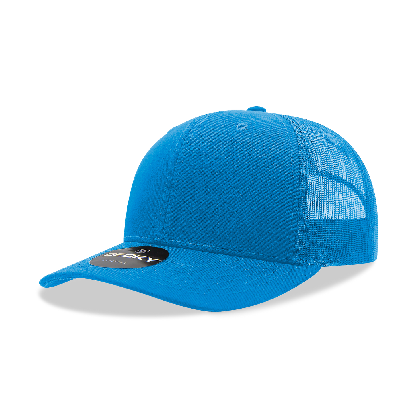 Decky 6021 Classic Trucker Hat, Mid Pro Trucker, 6 Panel Cap: Pink/White