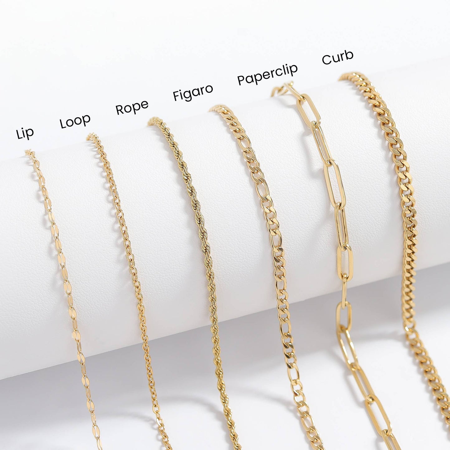 18K Gold Paperclip Chain Necklace: 18+02" / 4mm