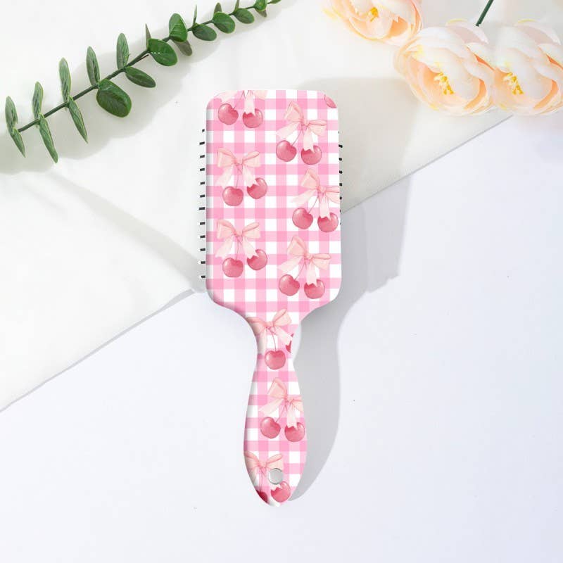 LARGE DETANGLE PADDLE HAIR BRUSH COMB | 40HC100: FLOWER C