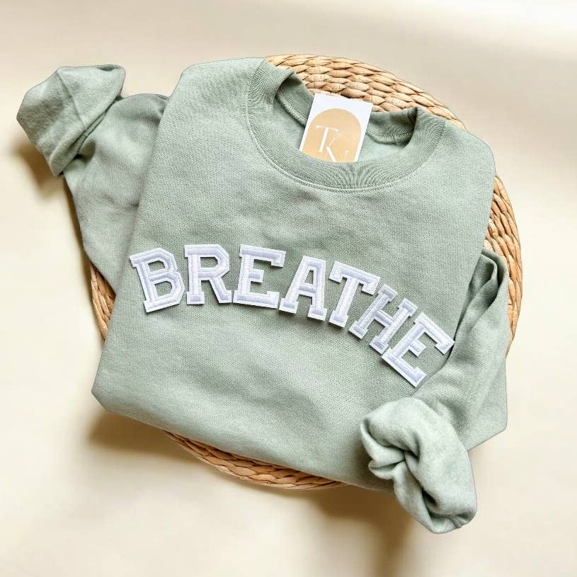 BREATHE Sweatshirt, Yoga Clothing: Sage / M